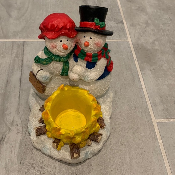 Other - Snowman candle holder